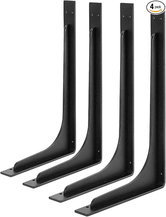 12inch x 7inch shelf brackets, L Shelf Brackets, die-cast formation, vertical by Picesa