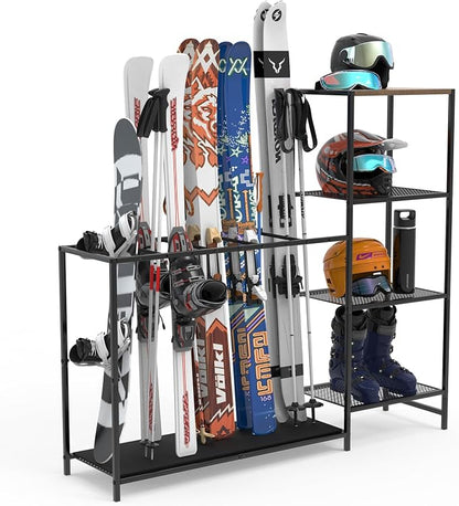Freestanding Ski Rack, Ski Storage Rack w/Width-Adjustable Bars, Ski & by Unknown