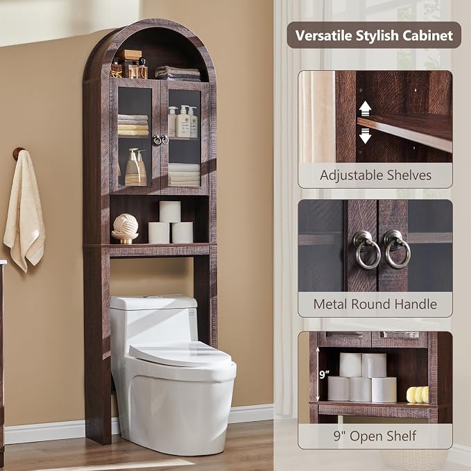 IFGET Arched Over The Toilet Storage Cabinet - Image 5