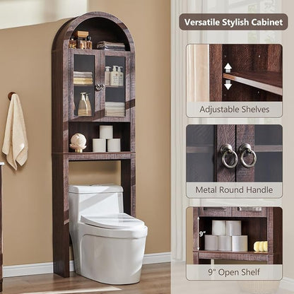 IFGET Arched Over The Toilet Storage Cabinet - Image 5