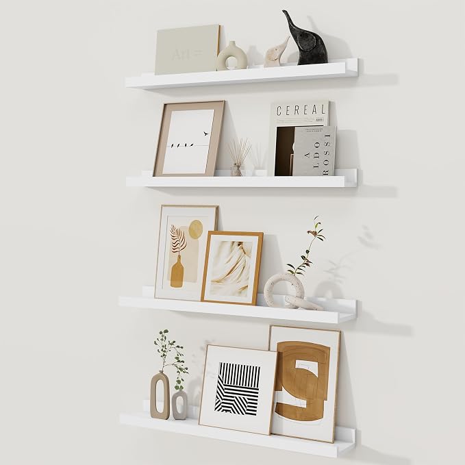 Fun Memories Picture Ledge Shelf, 24 Inch Picture Shelves by FunMemories