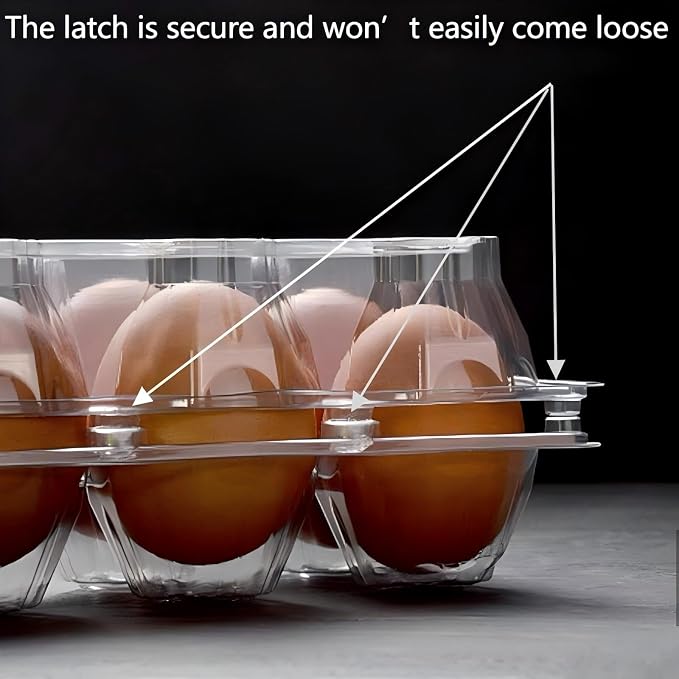 40 Pack 12-Egg Cartons Plastic Clear 3X4 Grids Reusable Storage Container - Image 5