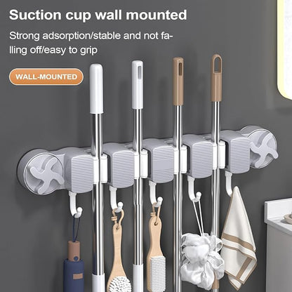 Broom Holder - Wall Mount Rack, Suction Utility Stand, Sturdy Easy Install - Image 6