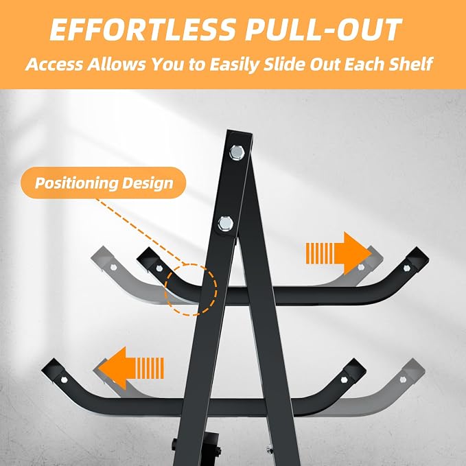 7-Tier Horizontal Storage Rack, Heavy-Duty Freestanding Steel Horizontal Bar - Image 4