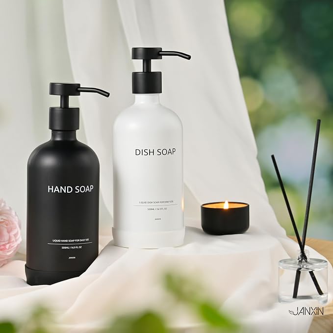 Glass Kitchen Soap Dispenser Set - Image 7