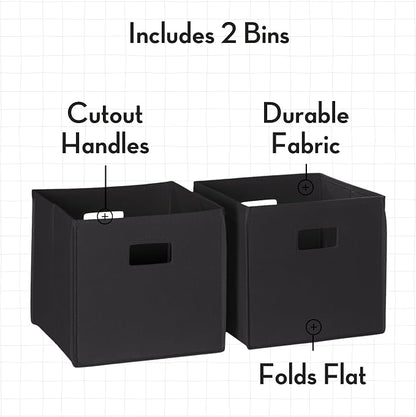 RiverRidge Kids 2pc Fabric Collapsible Storage Cube Organizers - Image 4