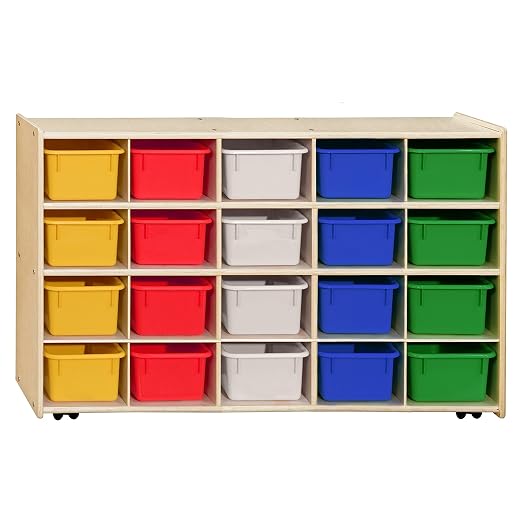 Contender C14503F-C5 20 Tray Storage – Wooden Classroom Organizer - Image 2