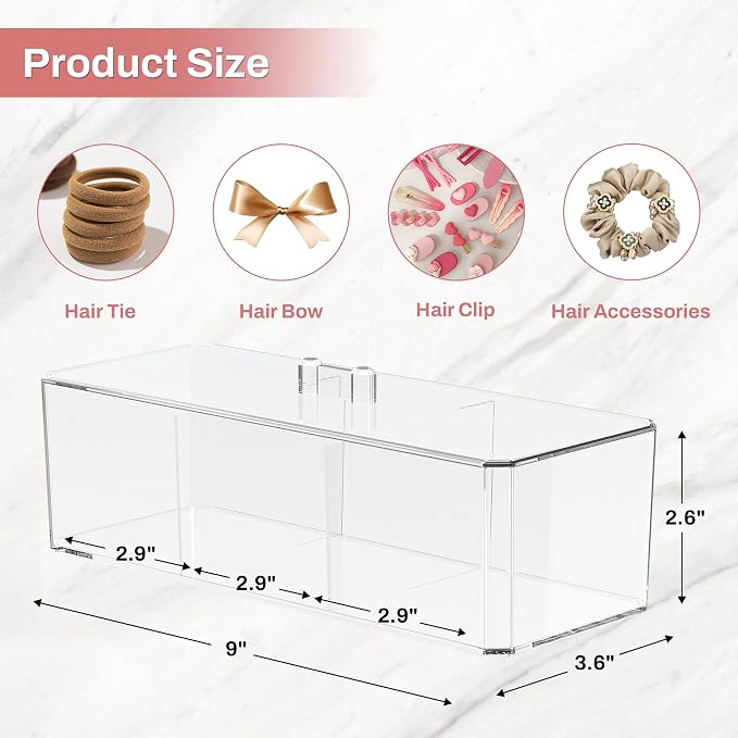 Hair Accessories Organizer for Girls, Cute Small Stackable Storage Drawer - Image 2