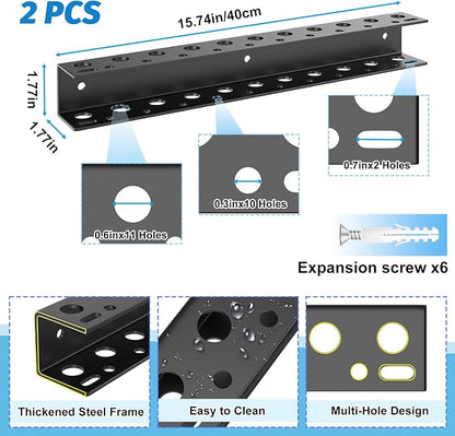 Screwdriver Organizer Wall Mount, Heavy Duty Metal Utility Storage Rack - Image 2