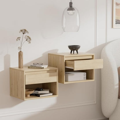 Floating Nightstand Set of 4, Wall Mounted Bedside Table - Image 7