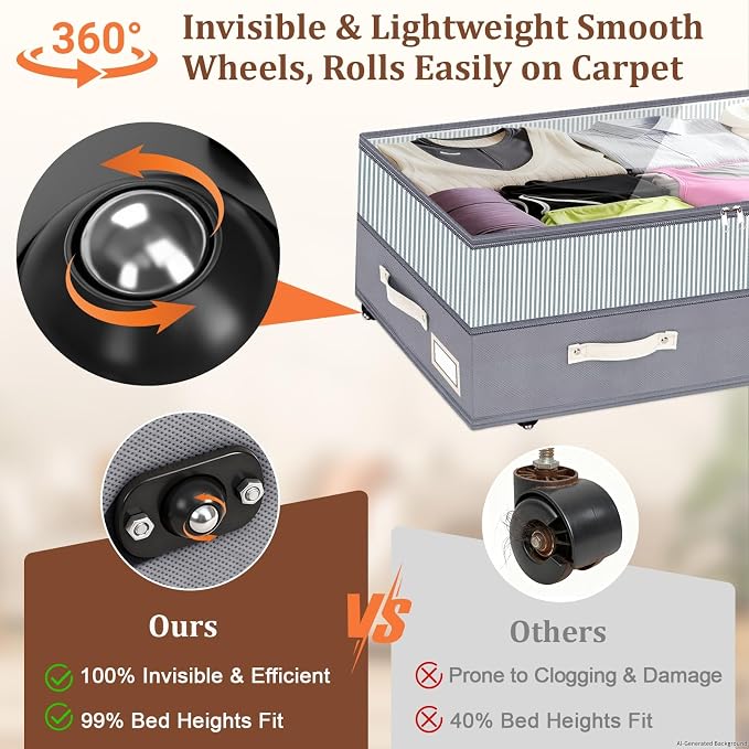Dolicer 4 Pack Under Bed Storage - Image 4