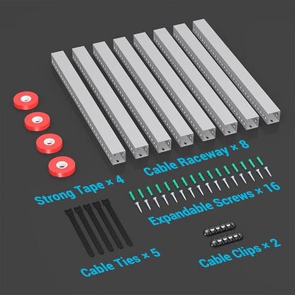 Open Slot Wire Duct Kit, 125.6" Server Rack Cable Management, Cable Management - Image 6