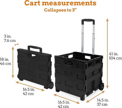 Collapsible Ultra-Slim Pack-N-Roll, 2 Wheel Utility Cart, - Image 2