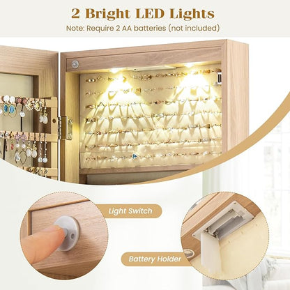 Giantex Wall or Door Mounted Jewelry Armoire - Image 4
