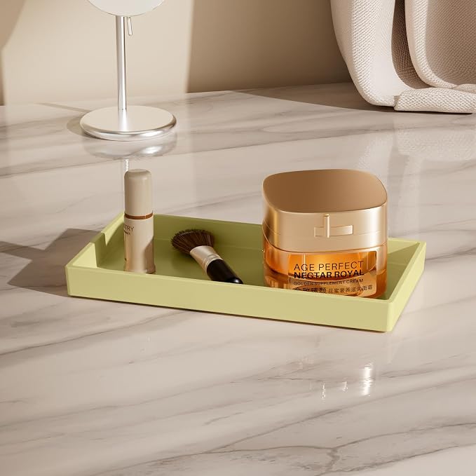 Vanity and Bathroom Tray, 7.7" ABS Countertop Organizer, Waterproof Vanity Tray - Image 4