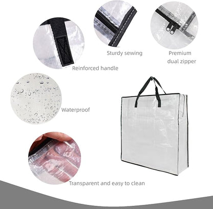 Clear Storage Bags with Zipper and Handles, Blanket Bags - Image 3