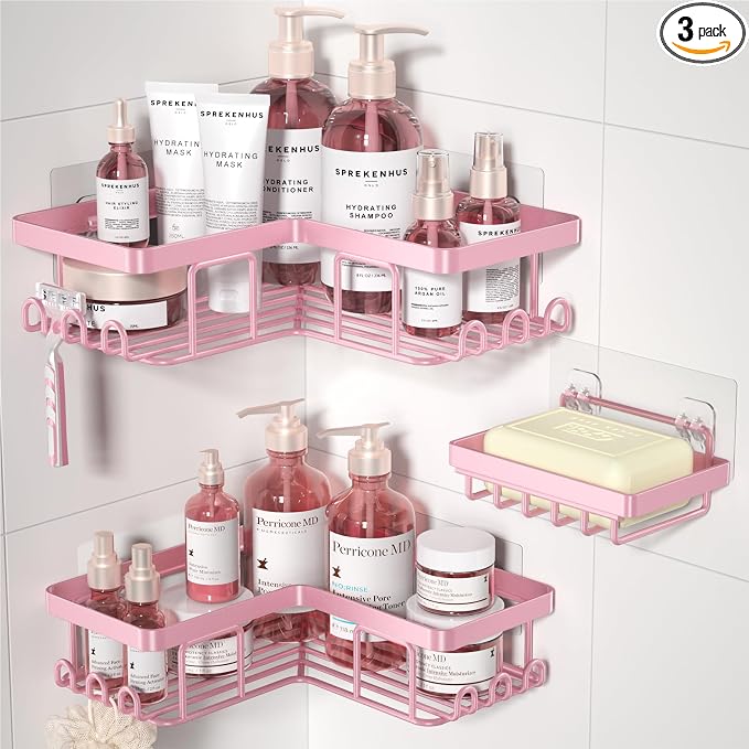 YASONIC Corner Adhesive Shower Caddy, by YASONIC