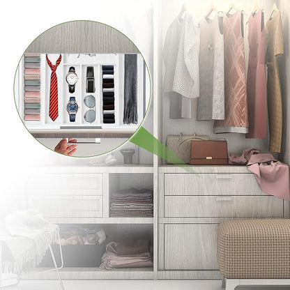 Pipishell Bamboo Expandable Drawer Organizer - Image 8