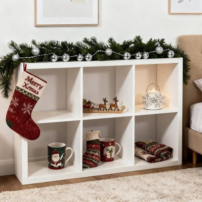 CTESNE【Wooden Thick Frame】 6 Cube Storage Organizer Shelf - Image 2