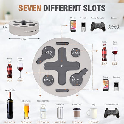 INNO STAGE Couch Cup Holder Pillow- -Sofa Cup Holder | Couch Caddy Drinks - Image 4