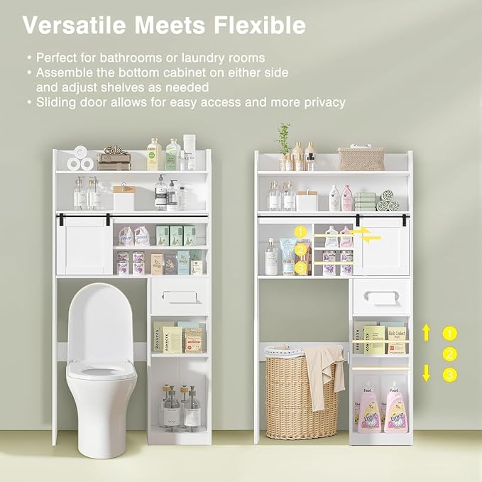 VECELO Over The Toilet Storage Cabinet - Image 5