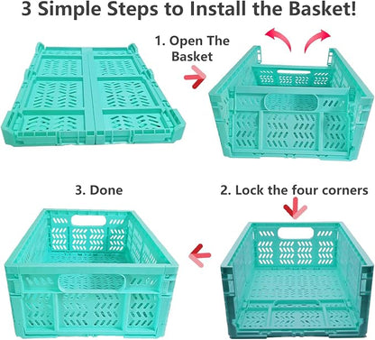 20L Folding Crates, Plastic Folding baskets, Collapsible Crates - Image 3