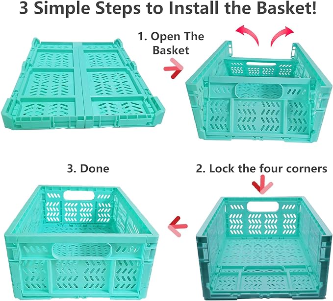 20L Folding Crate, Collapsible Storage Crates - Image 3