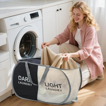 Seefoo Dual Compartment Laundry Hamper - Image 2