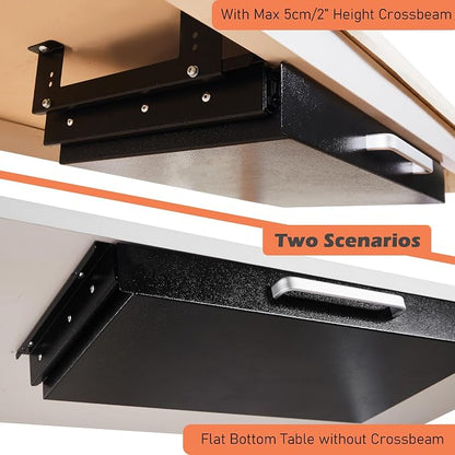 Under Desk Drawer Organizer 21" Black Upgraded - Image 5