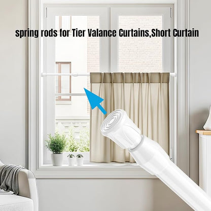 AIZESI Spring Tension Curtain Rods Short Tension Rod - Image 6