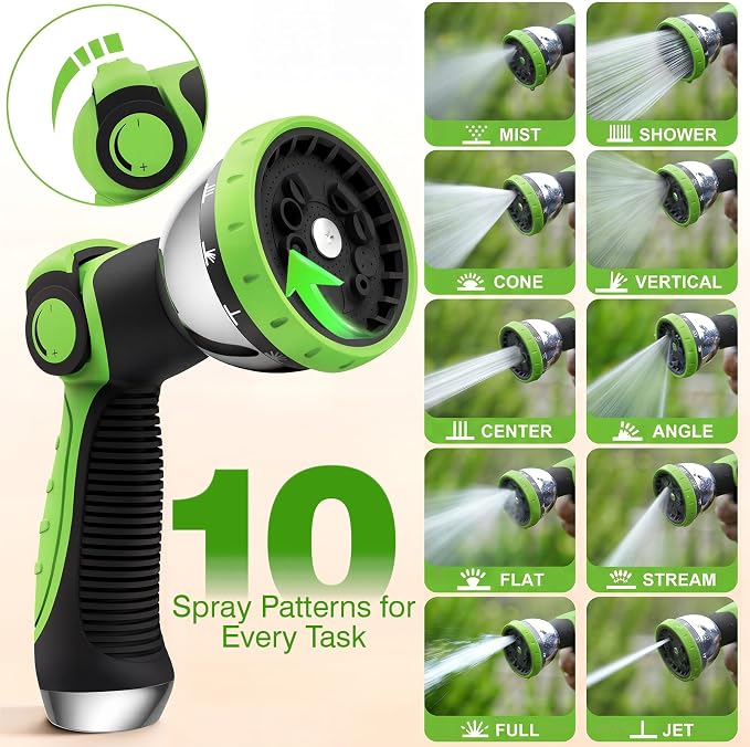 Retractable Garden Hose Reel 100FT x 1/2 in, Wall Mount Water Hose Reel - Image 7