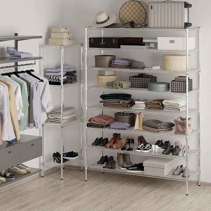 21" Deep x 60" Wide x 86" Height Wire Shelving Kit | 8-Tier | NSF Commercial - Image 4