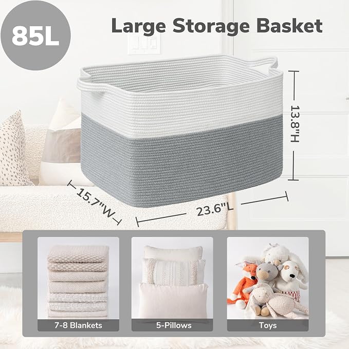 Goodpick Large Blanket Storage Baskets - Image 3