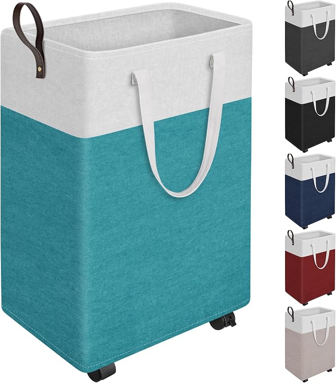 HomeHacks 90L Large Rolling Laundry Basket, Laundry Hamper by HomeHacks