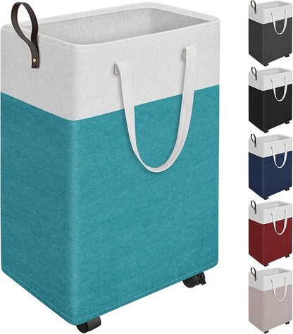 HomeHacks 90L Large Rolling Laundry Basket, Laundry Hamper by HomeHacks