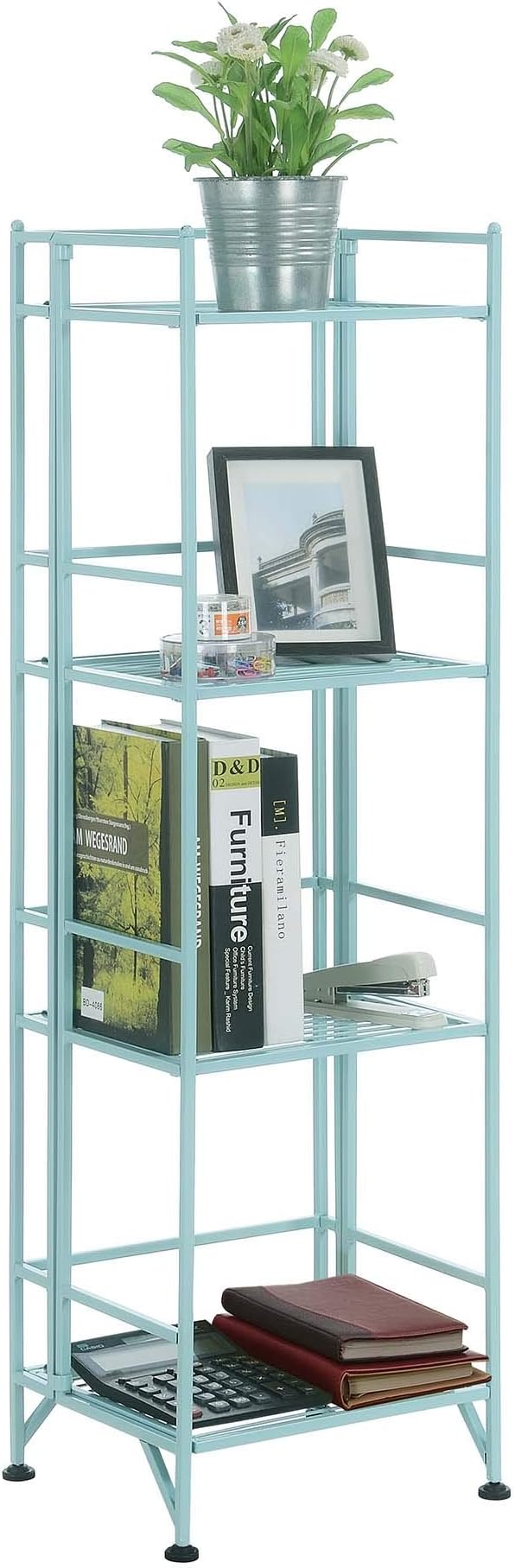 Convenience Concepts Xtra Storage 4-Tier Folding Metal Shelf, 13D x 11.25W x - Image 4