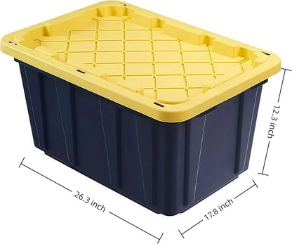 4 Pack 17 Gallon Stackable Lockable Storage Bins - Image 3
