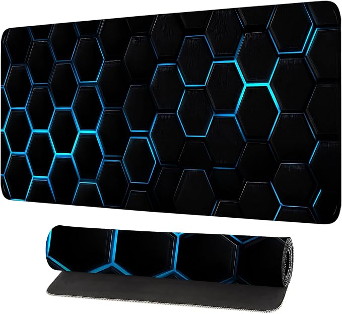 Gaming Mouse Pad – Large Extended Desk Mat 31.5 x 11.8 in– Futuristic Black by LEIWEIHOPE