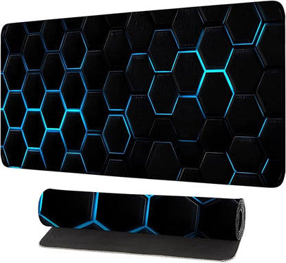 Gaming Mouse Pad – Large Extended Desk Mat 31.5 x 11.8 in– Futuristic Black by LEIWEIHOPE
