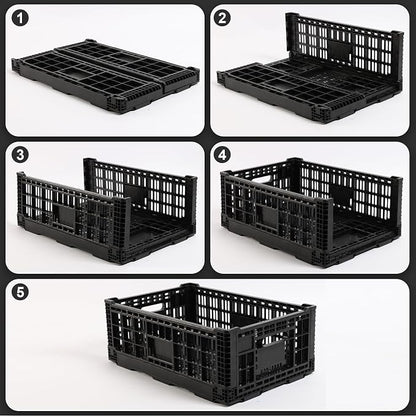 Collapsible Storage Bin Container，52 Liter Transfer heavy duty plastic storage - Image 4