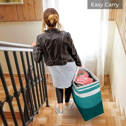 HomeHacks 2-Pack Large Laundry Basket, Waterproof, Freestanding Laundry Hamper - Image 7