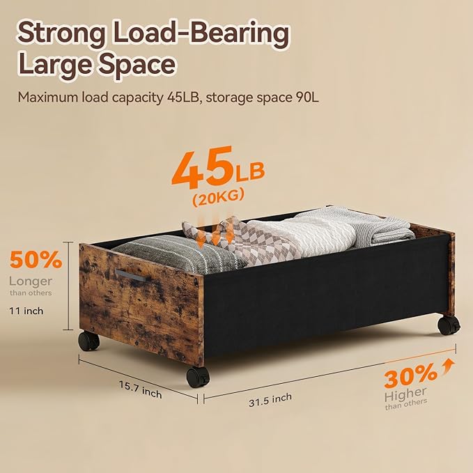 FOUCSSOMEI Under Bed Storage - Image 6