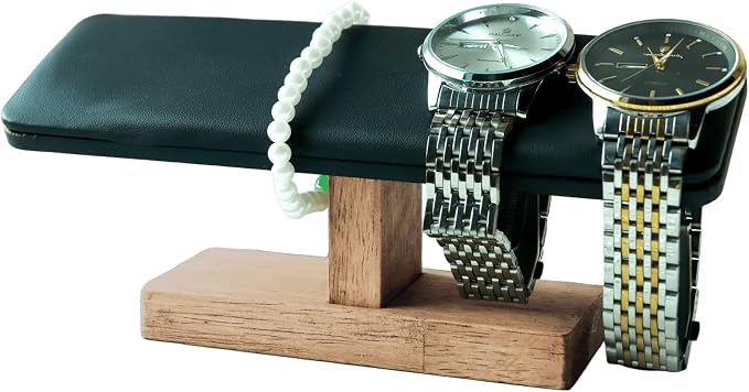 Bracelet Display Tower Jewelry Holder Organizer Rack Wooden Base Watch Display by RefinedQualityQuestMarvels