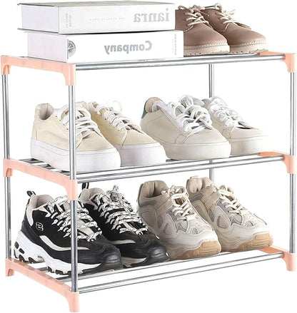 Small Shoe Rack, Narrow Stackable Shoe Shelf Organizer | by Fouews