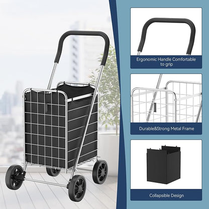 Whitmor Foldable Utility Shopping Cart - Image 4