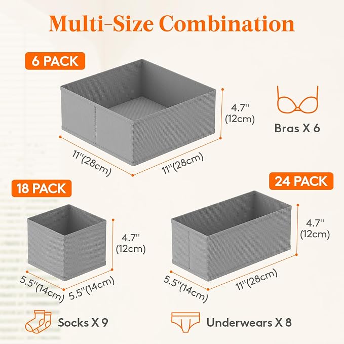 Lifewit Drawer Organizer Clothes - Image 2