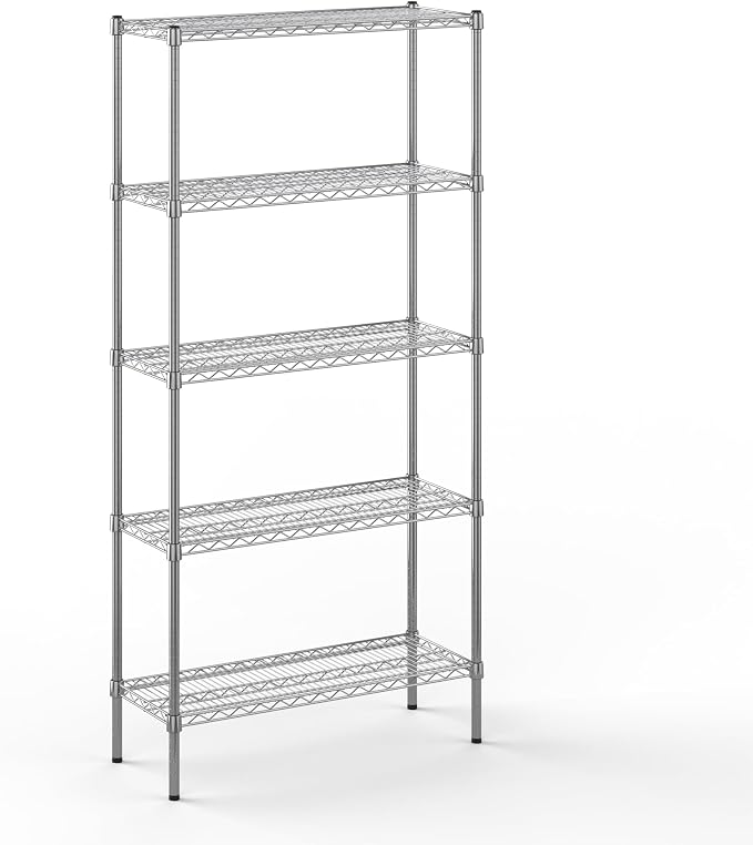 14" Deep x 36" Wide x 74" Height Wire Shelving Kit | 5-Tier | NSF Commercial by Regal+Altair