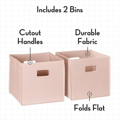 RiverRidge Kids 2pc Fabric Collapsible Storage Cube Organizers - Image 3