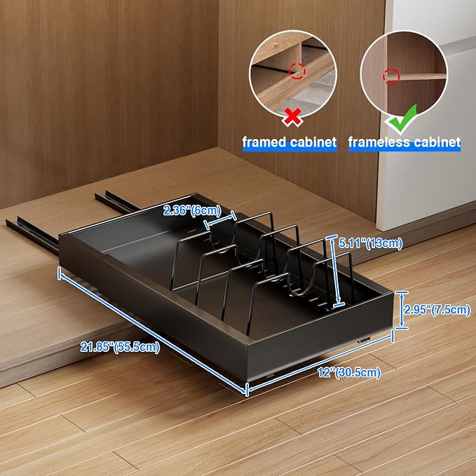 Mustorn 2 Pack Pull Out Cabinet Organizer - Image 6