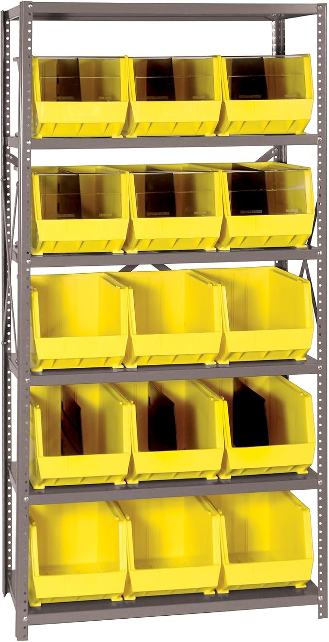 Quantum Storage Systems QSBU-260YL Giant Open Hopper Steel Shelving System by QuantumStorageSystems